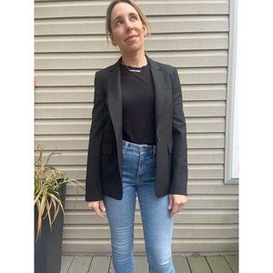 VERONICA BEARD Classic Black Dickey Blazer Jacket + Hoodie Dickey - Size 0